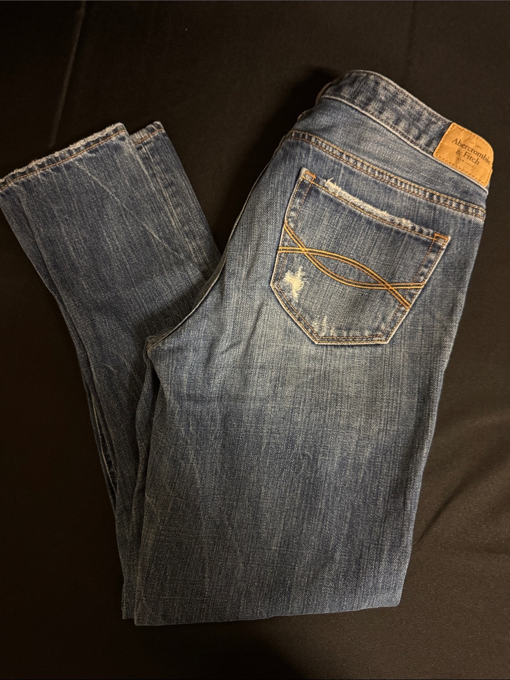 Abercrombie & Fitch Women’s Blue Straight-Leg Jeans